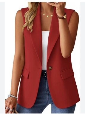 Mina Self Burgundy Vest